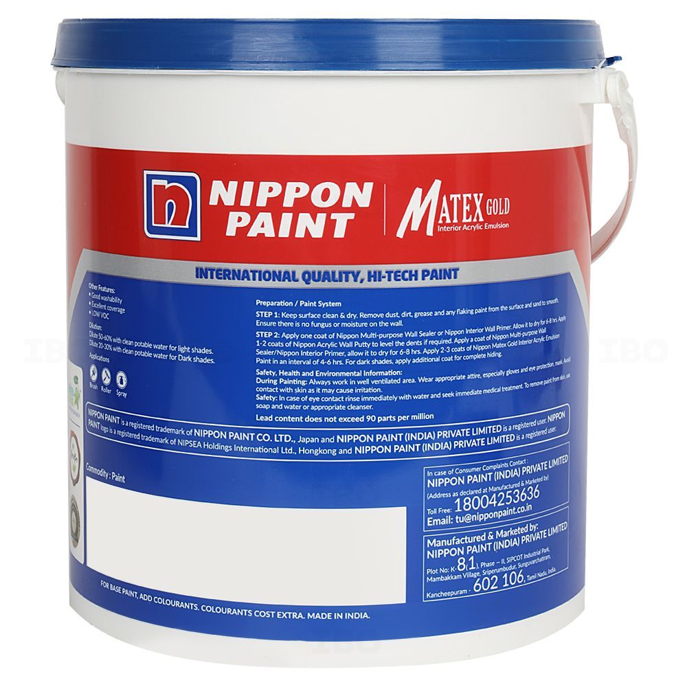 Nippon Matex Gold 3.6 L Yellow Base Interior Emulsion - Base