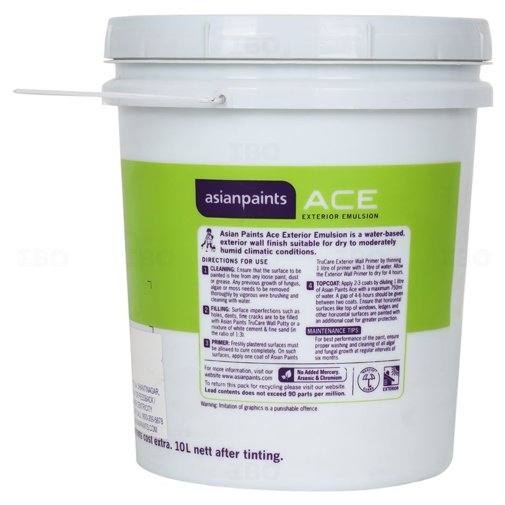 Asian Paints Ace 10 L White Exterior Emulsion - Color