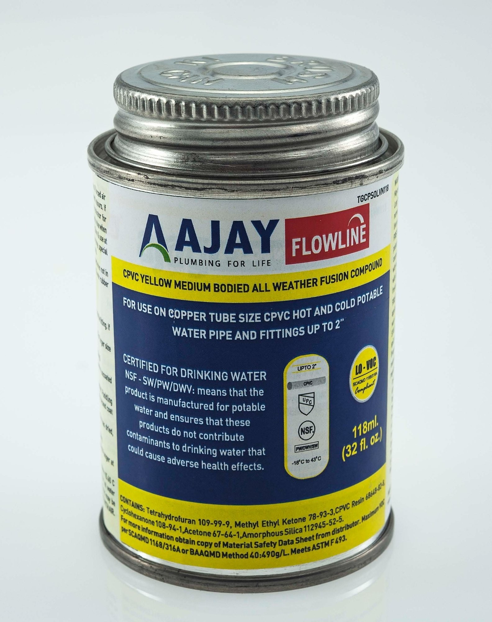 Ajay Pipes - CPVC ACCESSORIES - CPVC Solvent Cement - 118 ml