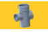 Ajay Pipes - SWR Fittings - Reducing Door Tee - 4 X 2 1/2 inch (110X75 mm) Dia
